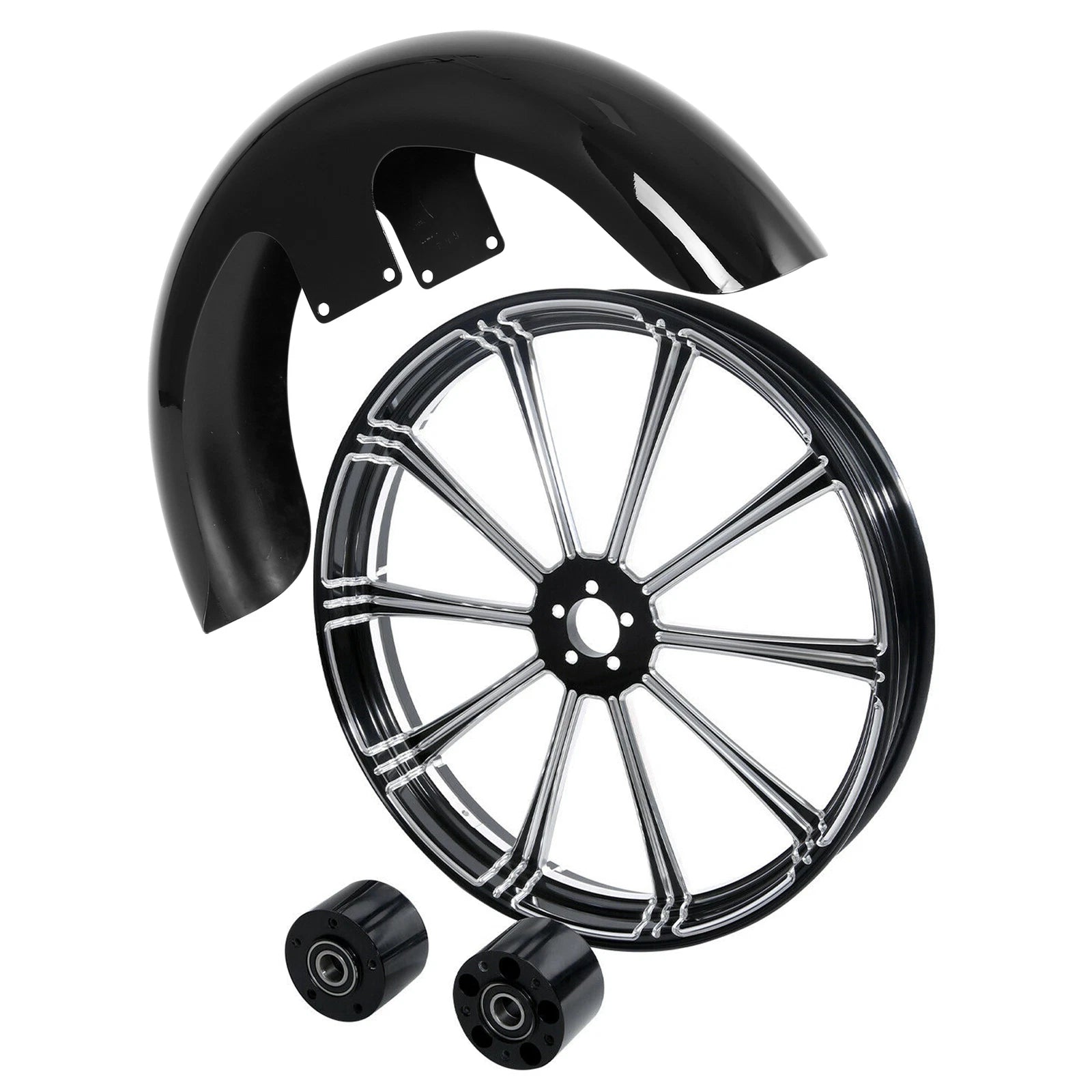 21" Front Fender & Wheel Rim Hub Disc for Harley Touring (2008–2013)