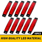 10 Pods Red LED Rock Lights for Jeep (Offroad Truck UTV ATV Boat)