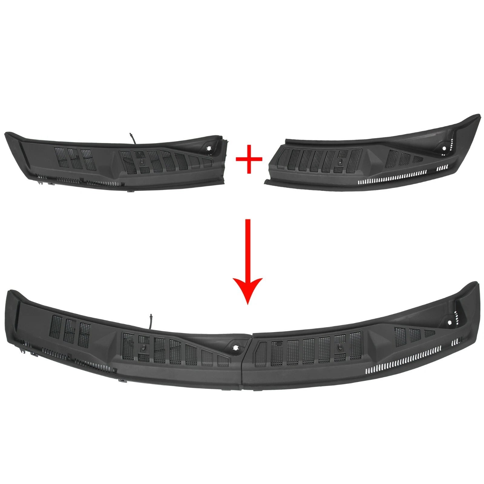 Set of 2 Improved Windshield Wiper Cowl Covers for Ford F-150 (2015–2020)