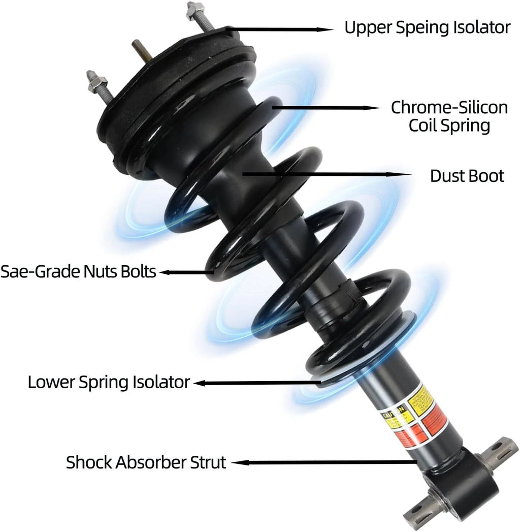Front & Rear Air Shock Strut Magnetic Ride for Cadillac Escalade GMC Yukon (2007–2014)