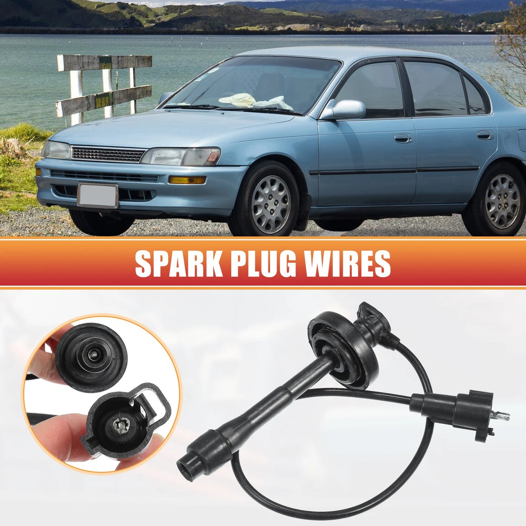 Set of 4 Spark Plug Wire Ignition Coil Cables for Toyota Corolla L4 (1998–2002)