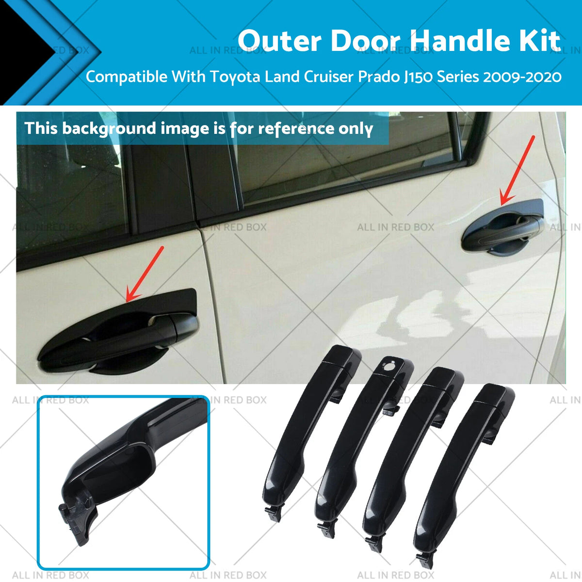 Outer Door Handle Set for Toyota Prado J150 (2009–2020) LH RH