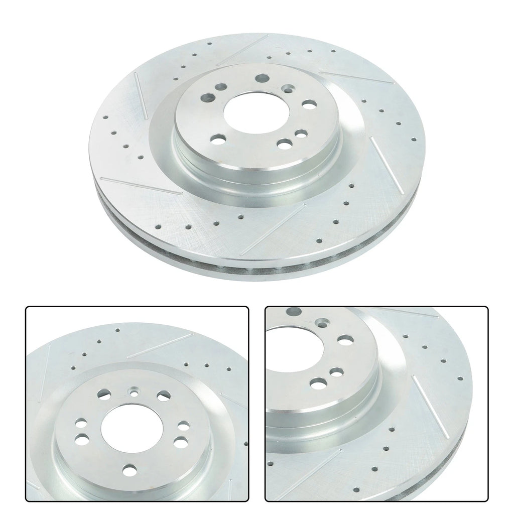 Set of 4 Drilled Brake Rotors & Ceramic Pads for Mercedes-Benz GL450 (2007–2012)