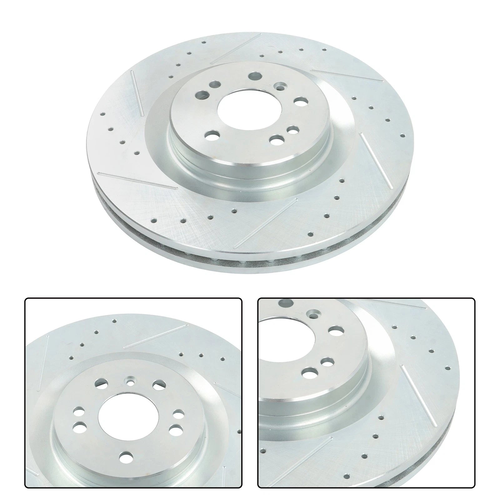Set of 4 Drilled Brake Rotors & Ceramic Pads for Mercedes-Benz GL450 (2007–2012)