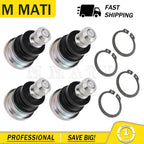 Set of 4 Upper Lower Ball Joints for Polaris RZR XP 4 1000 Turbo/RS1/Pro XP (2014–2023)