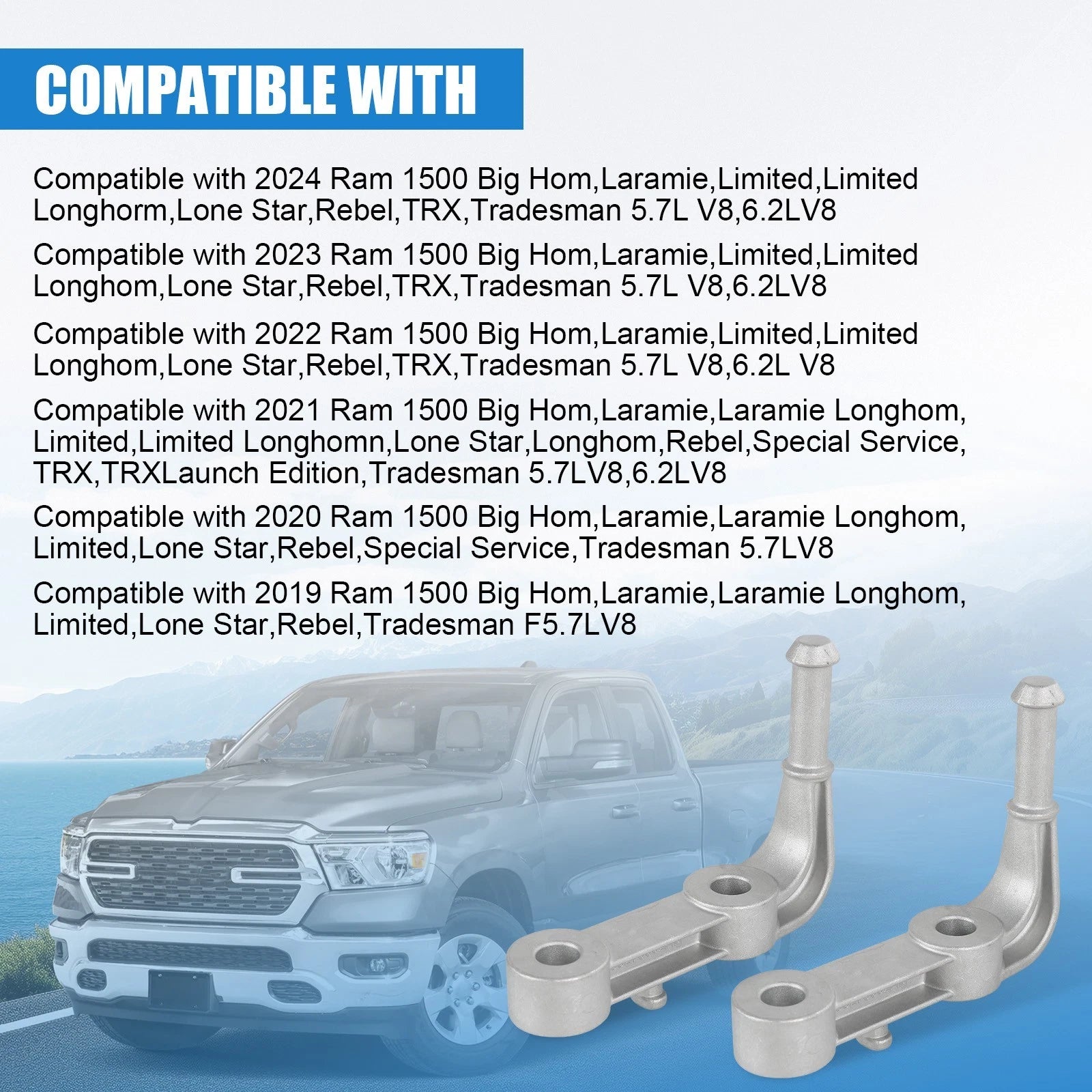 2Pcs Exhaust Bracket for Ram 1500 (2019-2025)