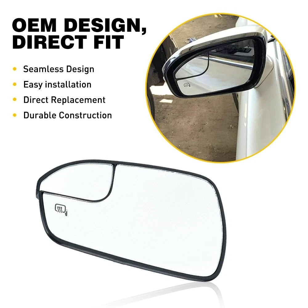 Left Driver Side View Power Mirror Glass for Ford Fusion (2013–2020) DS7Z-17K707-E