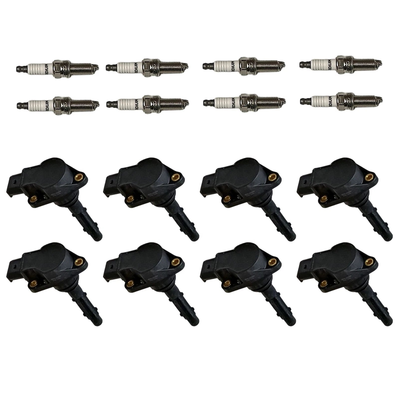 Set of 8 Ignition Coils & Iridium Spark Plugs for Mercedes-Benz CL550 (2007–2013)