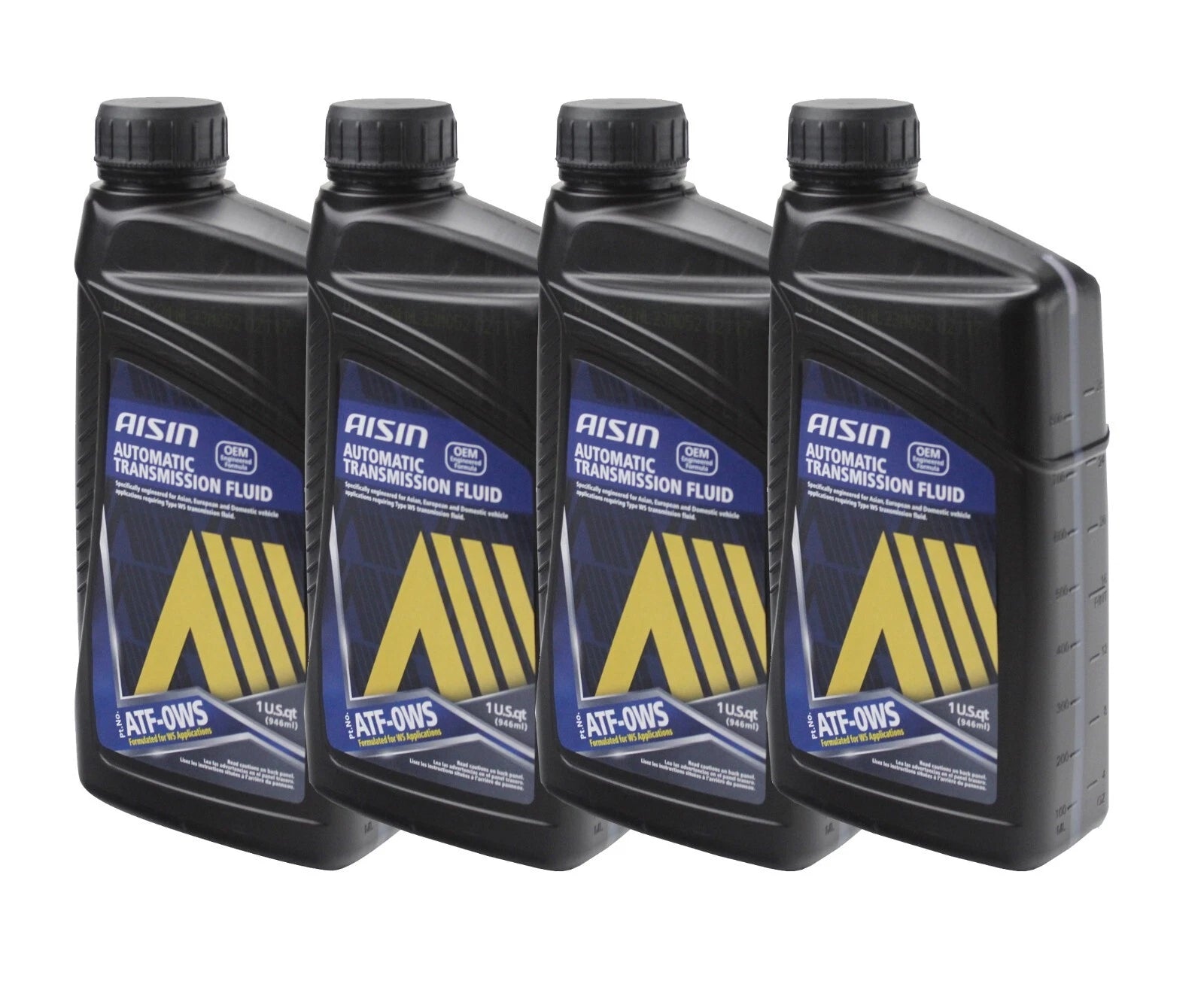 Set of 4 Aisin ATF-0WS Auto Trans Fluids for Cadillac Lexus Scion Toyota Volvo