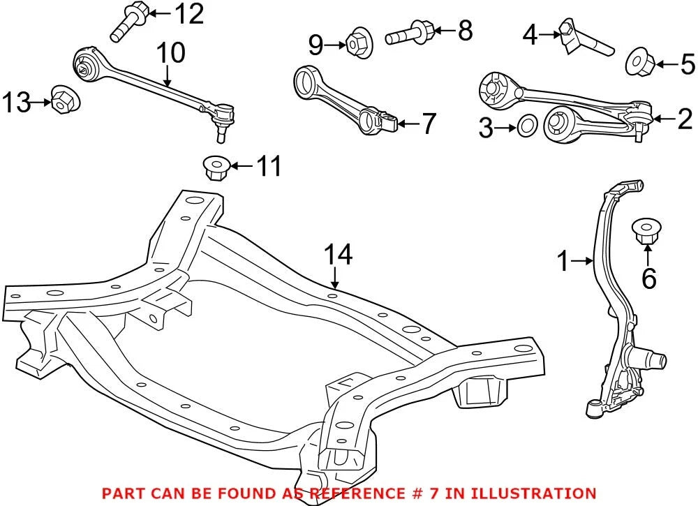 Front Lower Rearward Suspension Control Arm for Chrysler Dodge (OEM)