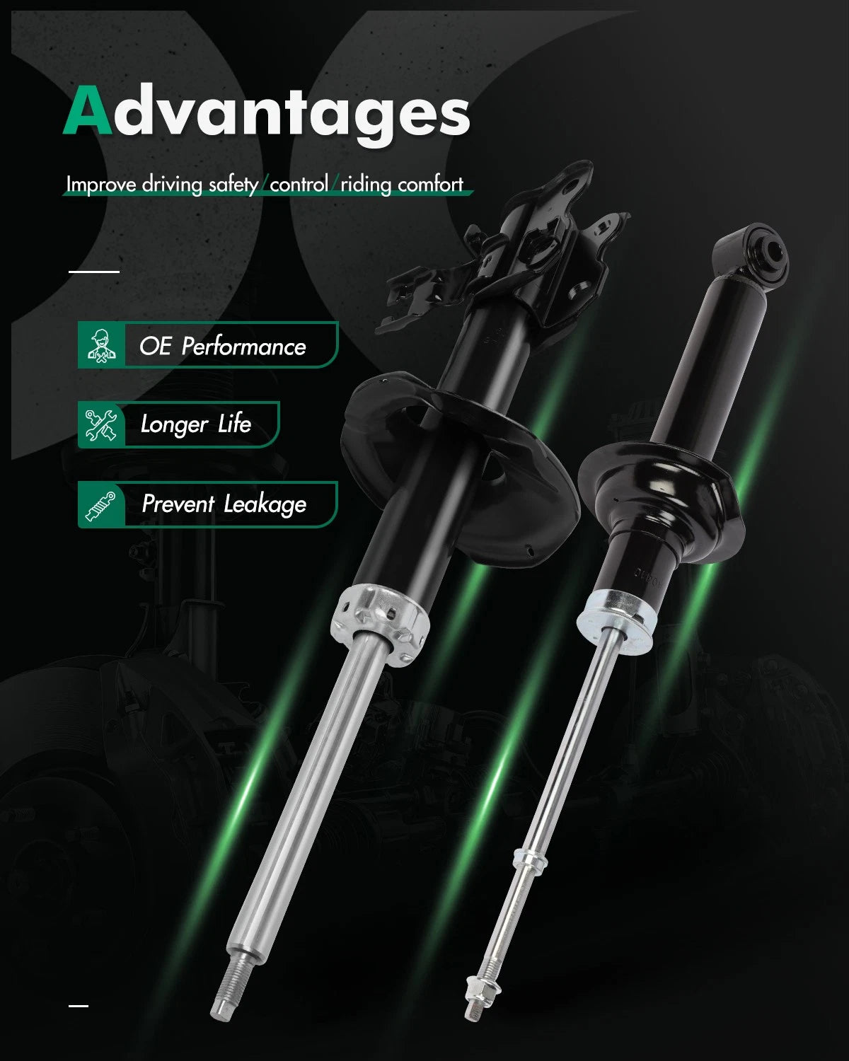 Set of 4 Shocks Struts for Nissan 200SX Sentra (1995–1998)