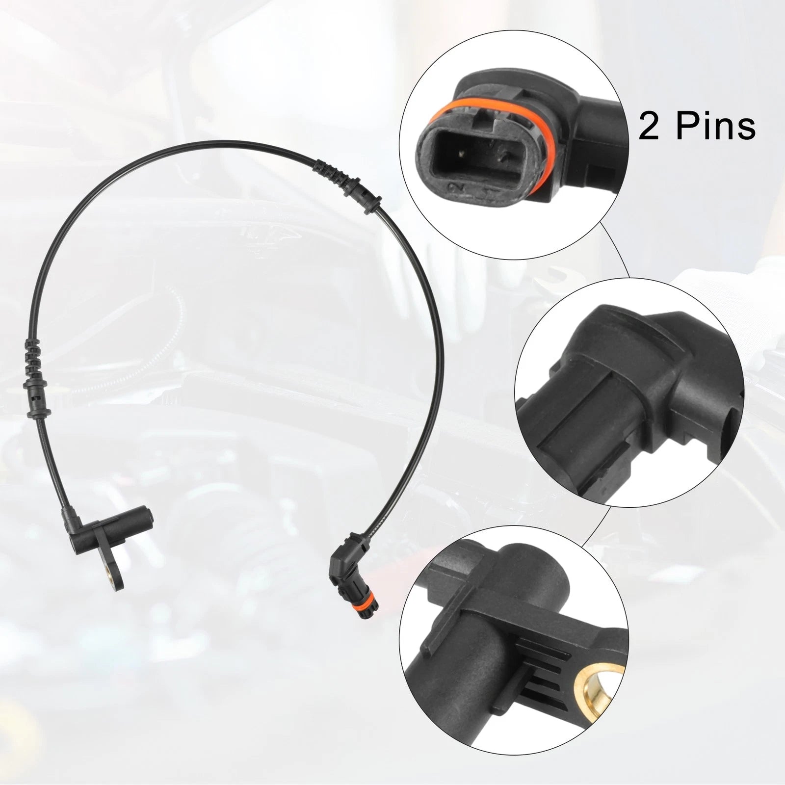 2Pcs ABS Wheel Speed Sensor for Mercedes-Benz CL500 CL600 S500 (2000–2006) No.A2205400117