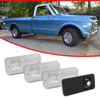 4X Clear Front & Rear Side Marker Lights for Chevrolet GMC C/K Trucks (1968–1972)