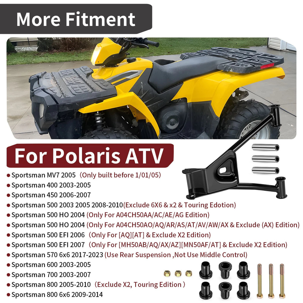 Rear Upper Left A-Arm & Bushing Kit for Polaris Sportsman 800 6x6 (2009–2014)