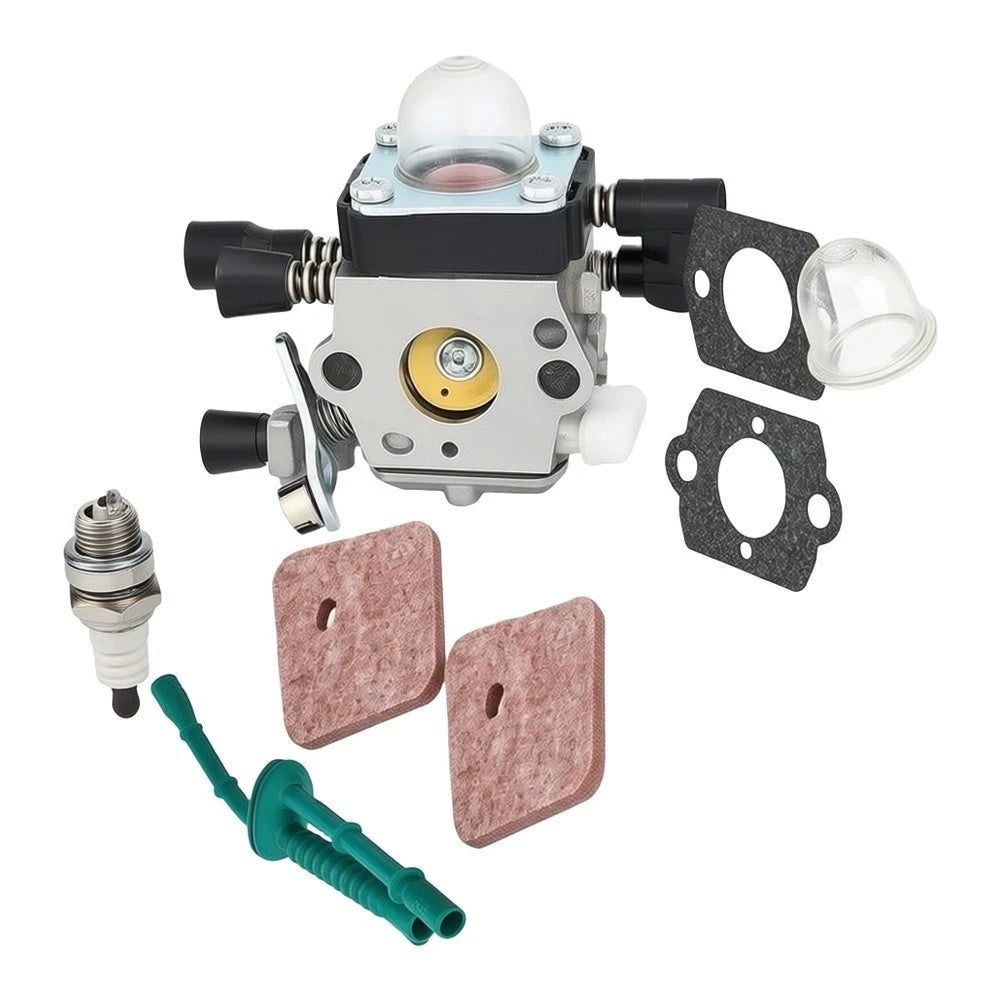 FS55R Carburetor Kit for Trimmers (Includes 2 Gaskets, 1 Oil Bubble, 1 Spark)
