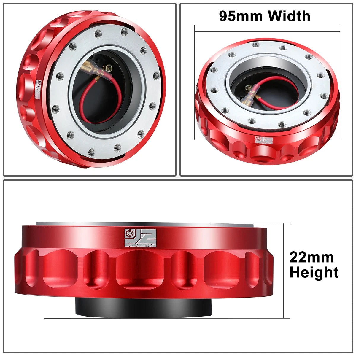Steering Wheel Quick Release Hub Adapter Kit for Universal Vehicles (J2)