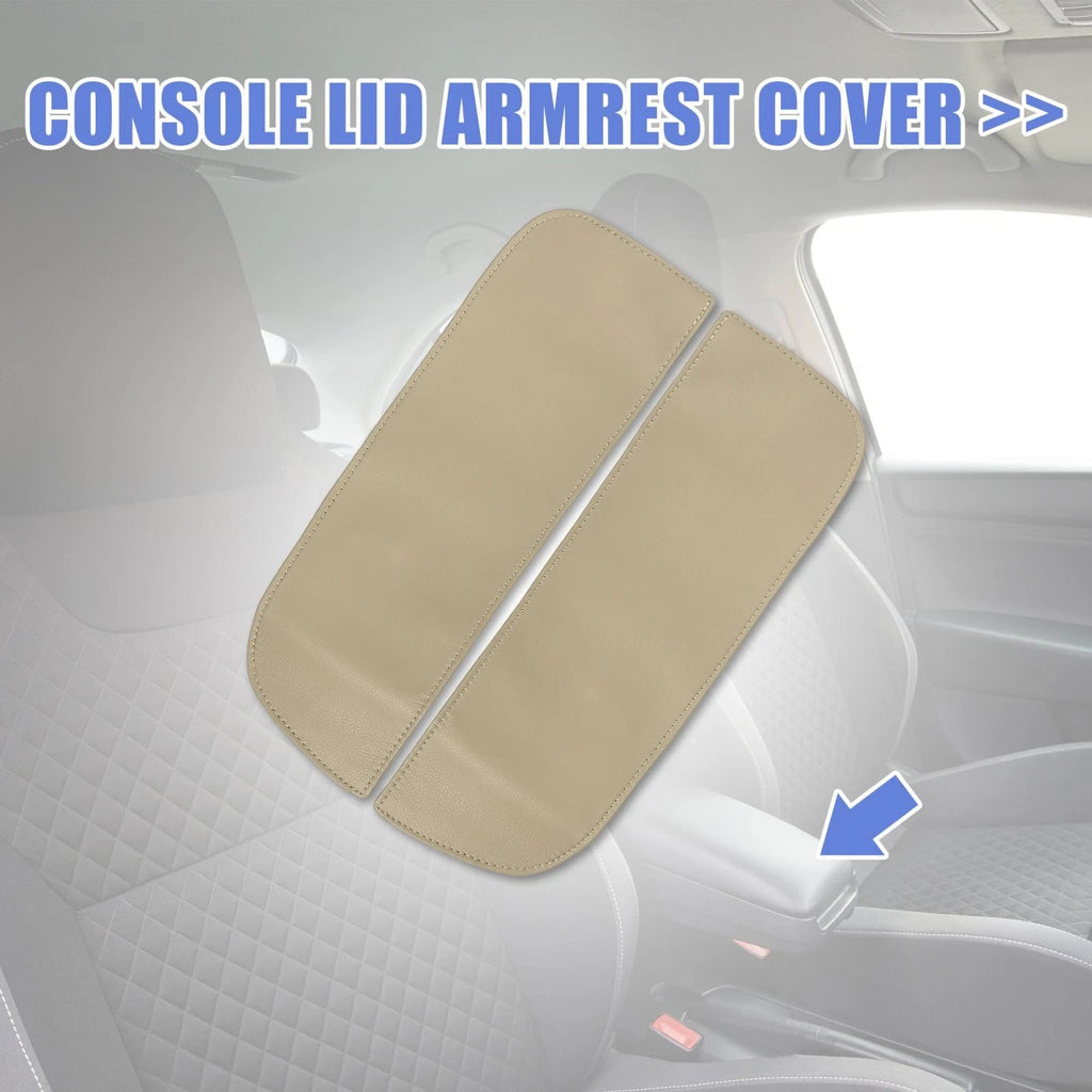 Pair Center Console Lid Armrest Covers for BMW X5 X6 (2014–2018) Beige