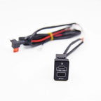 18W Type-C + QC3.0 Fast Car Charger for Mitsubishi L200 Triton (2015-2023)