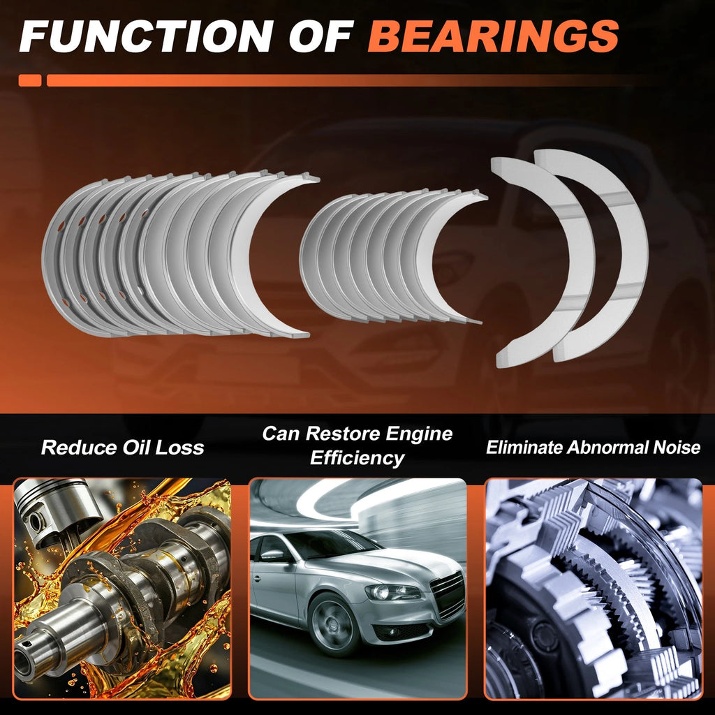 20Pcs Main and Rod Bearings Set for Kia Soul (2012–2015) 210202E100/230602E100