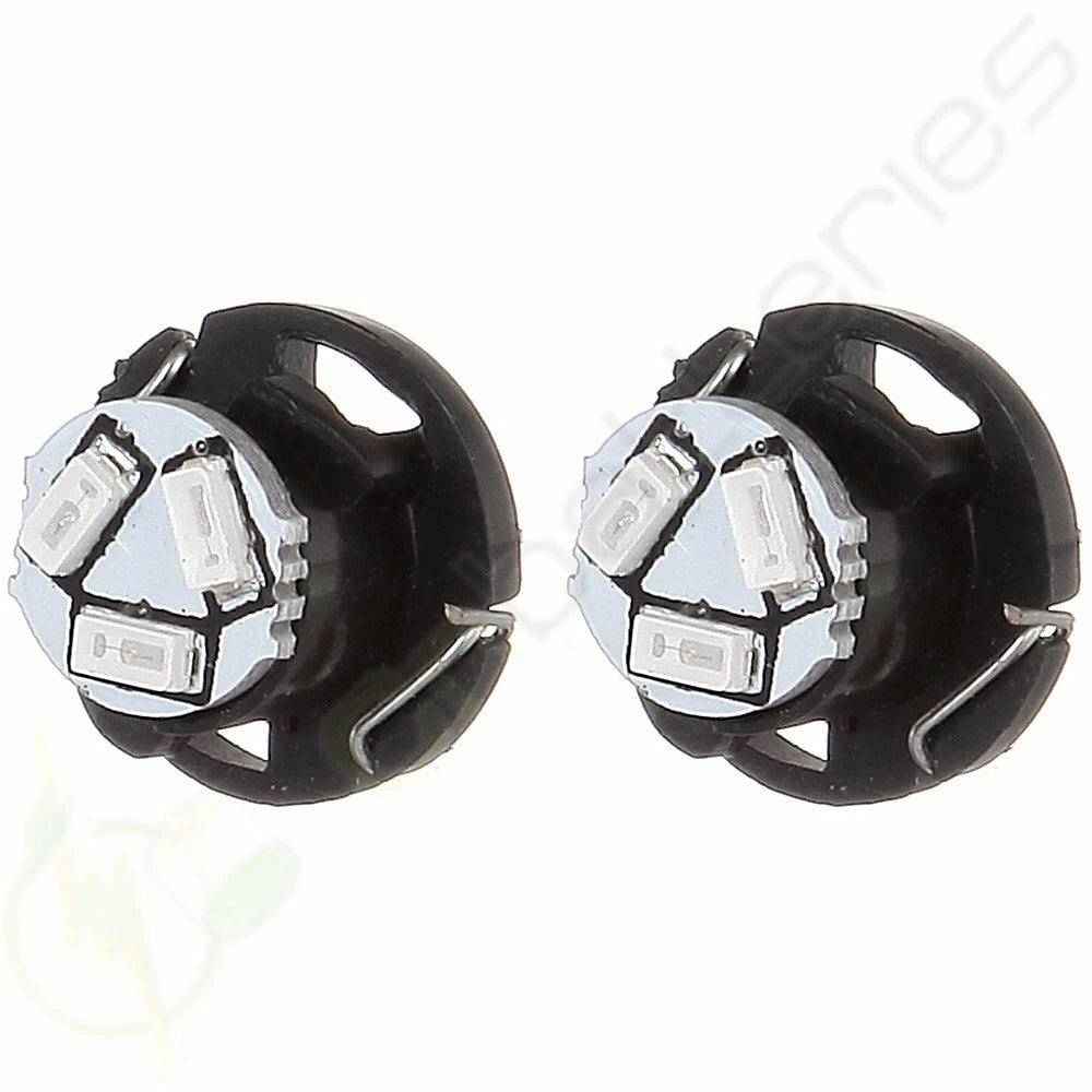 10Pcs T5/T4.7 3SMD LED Bulbs for Dashboard A/C Climate Control (N/A)