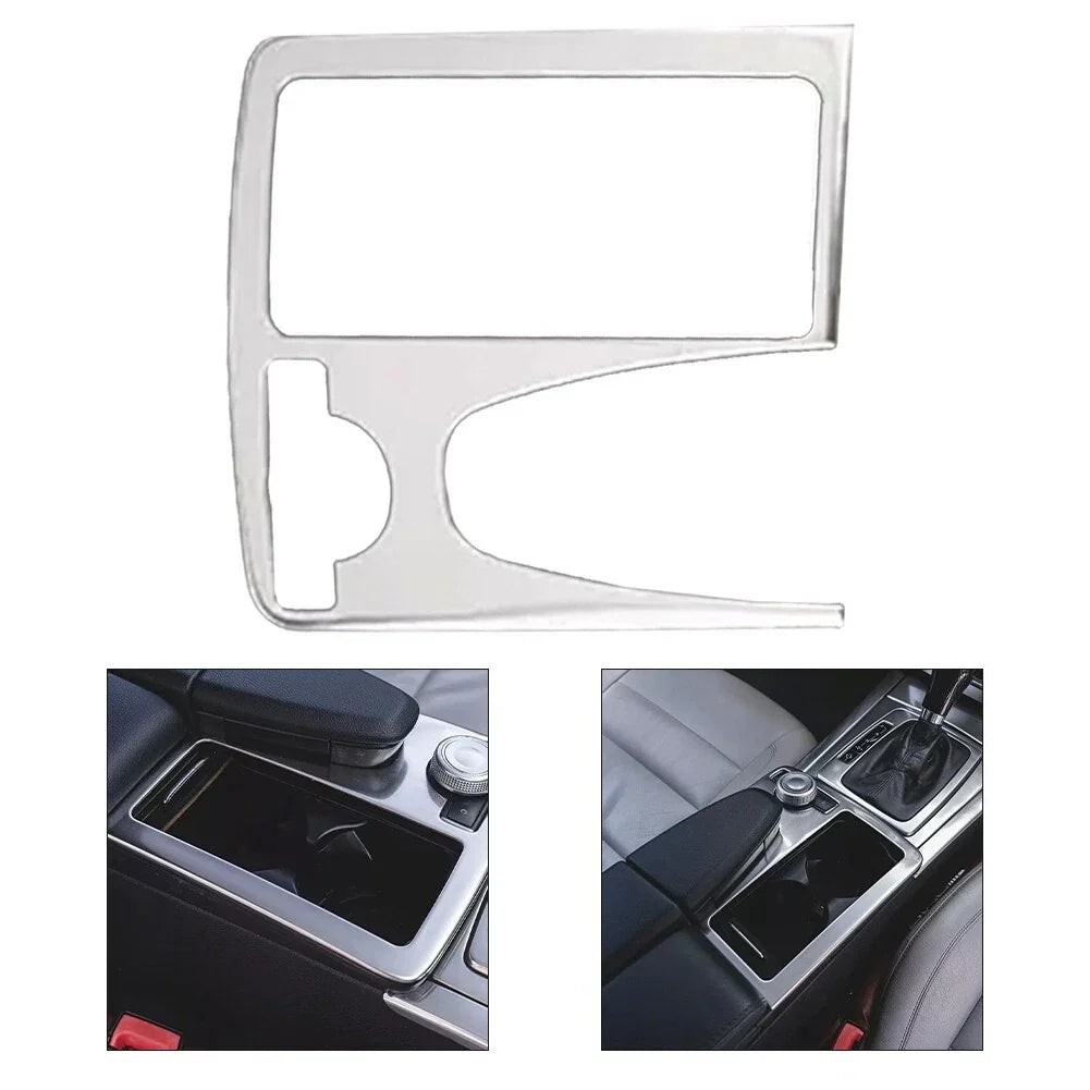 Cup Holder Trim / Stainless Steel for Mercedes W207 C207 (2010–2017)