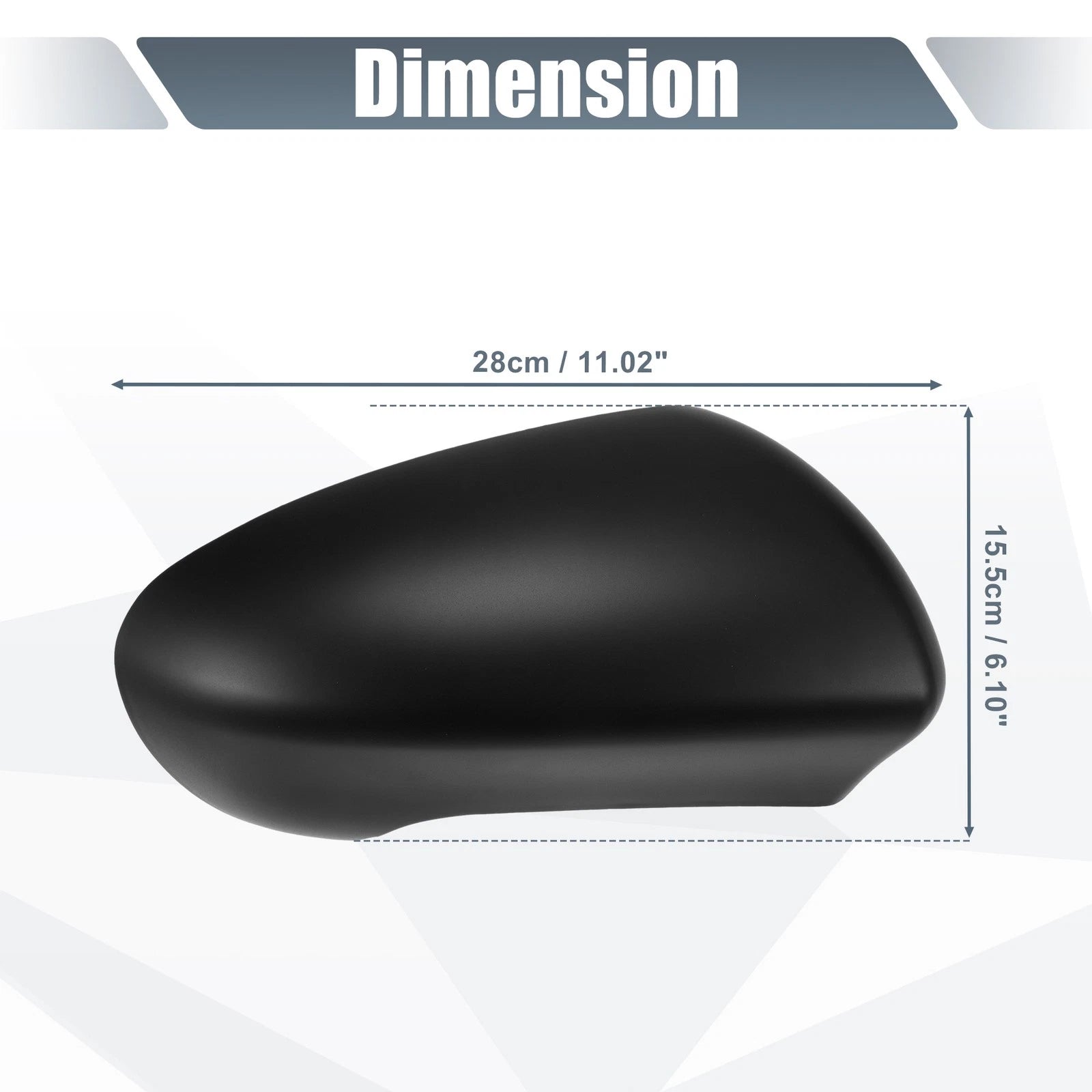 Right Side Mirror Cover Cap for Nissan Qashqai J10 (2007–2014) Matte Black