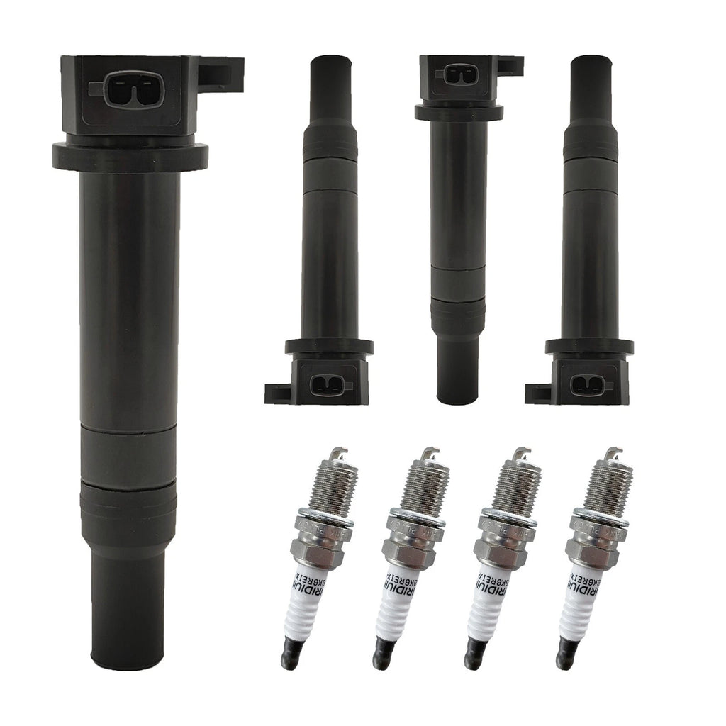 Set of 4 Ignition Coils & Spark Plugs for Kia Rio Rio5 (2006–2011) UF-499