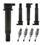 Set of 4 Ignition Coils & Spark Plugs for Kia Rio Rio5 (2006–2011) UF-499