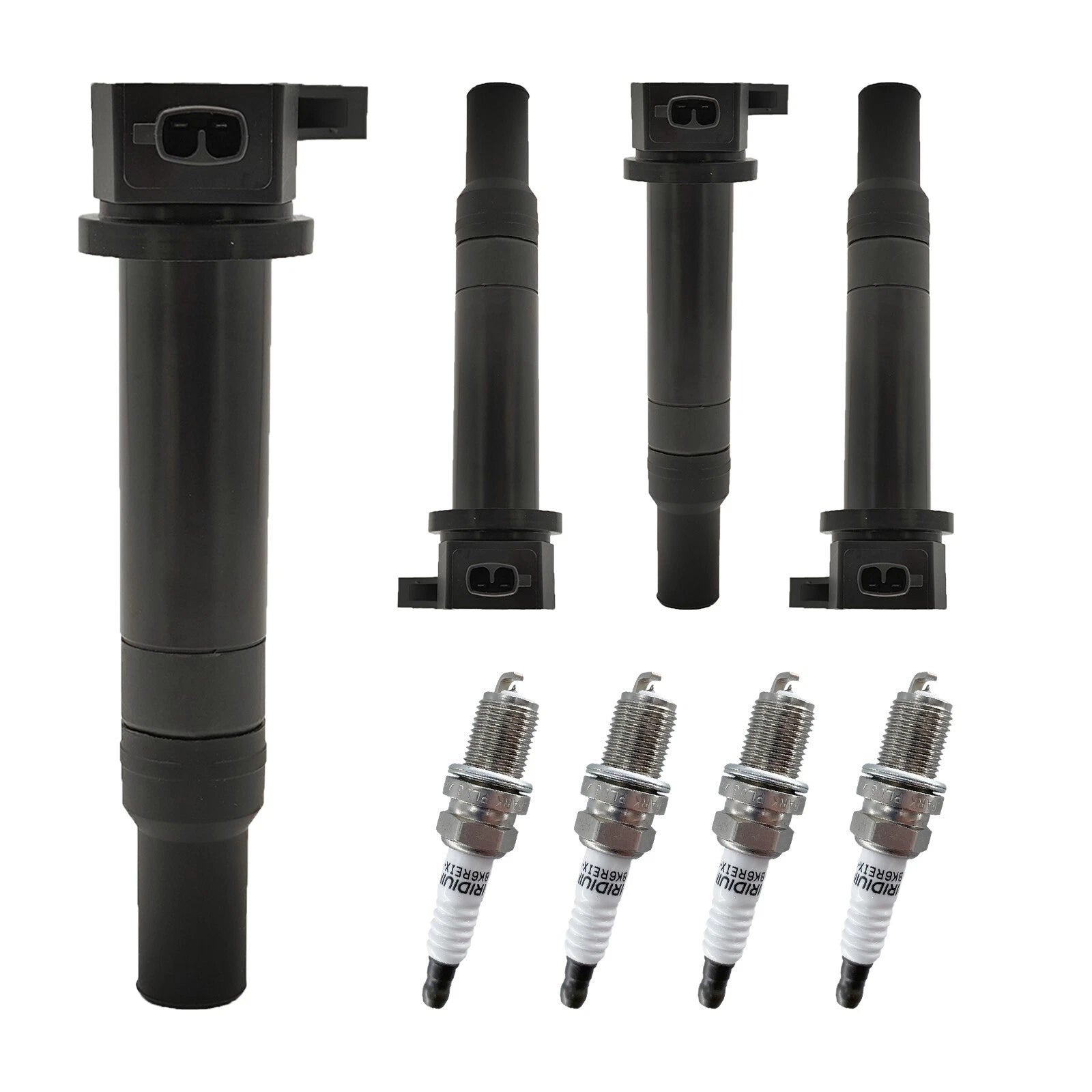 Set of 4 Ignition Coils & Spark Plugs for Kia Rio Rio5 (2006–2011) UF-499