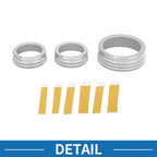 Set of 3 AC Climate Heater Switch Knob Cover Rings for Kia Soul (2009–2013) Silver Tone