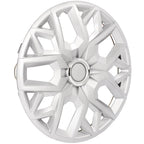 Set of 4 16" Silver Snap On Wheel Covers Hub Caps R16