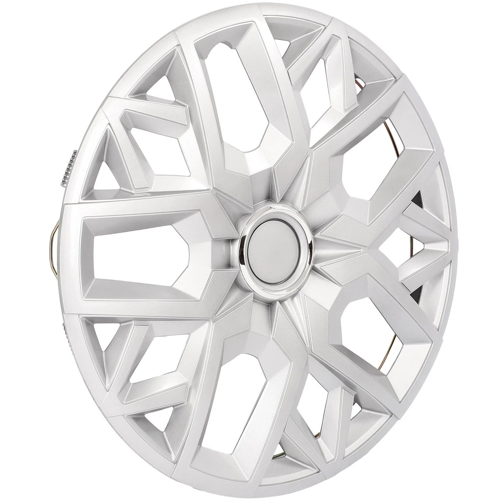 Set of 4 16" Silver Snap On Wheel Covers Hub Caps R16