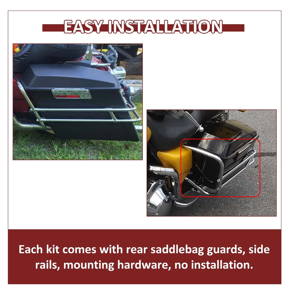 Saddlebag Guard Rail Mounts for Harley Touring Street Glide (1997–2008)