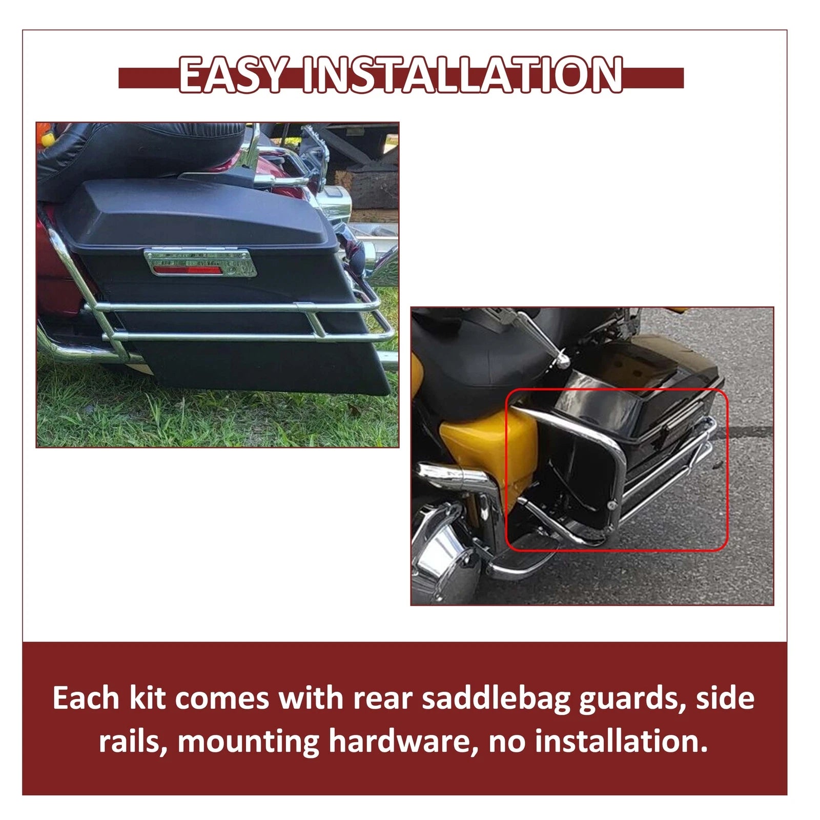 Saddlebag Guard Rail Mounts for Harley Touring Street Glide (1997–2008)