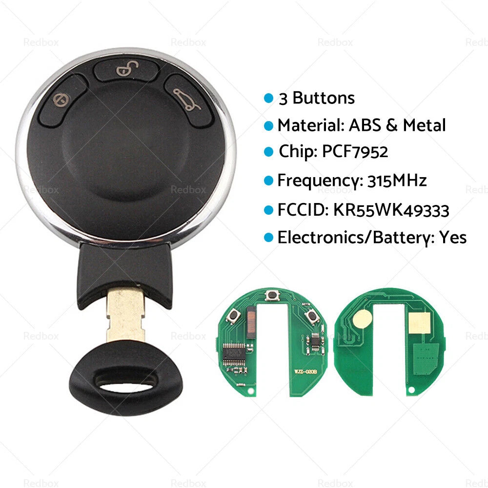 Smart Remote Key Shell Case for Mini Cooper JCW S R56 (2007–2013)