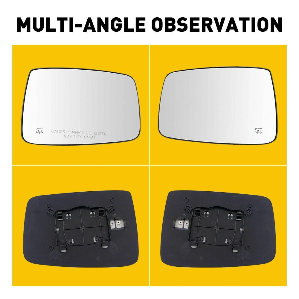 2X Heated Towing Mirror Glass for Dodge Ram 1500 2500 3500 (2002–2018)