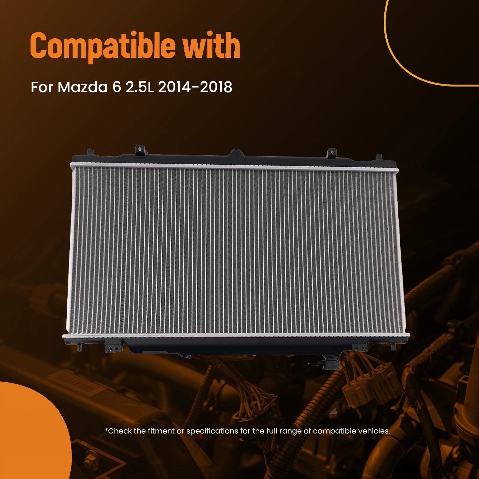 Aluminum Core Radiator for Mazda 6 2.5L (2014–2018) CU13367 MT