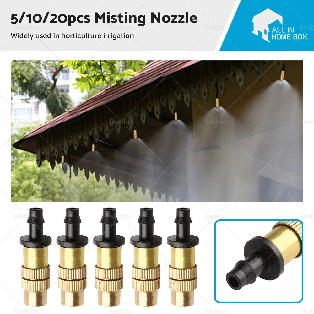 5x Brass Spray Misting Nozzle for Garden Irrigation