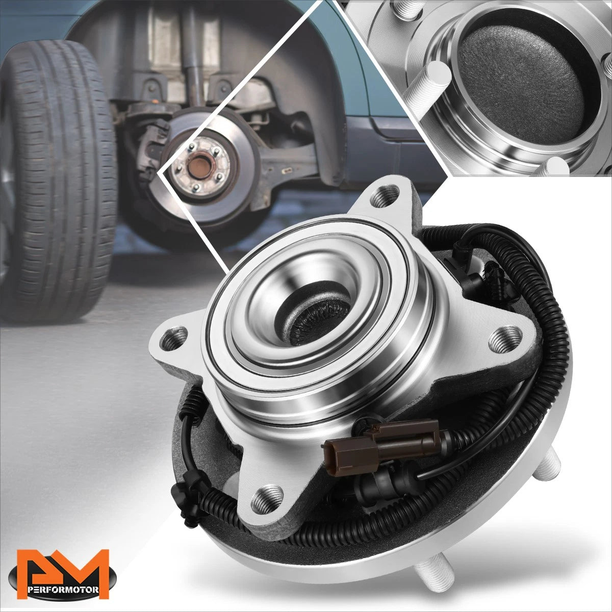 Set of 2 Wheel Hub Bearings w/ ABS Sensor for Ford F150 (2015–2017)