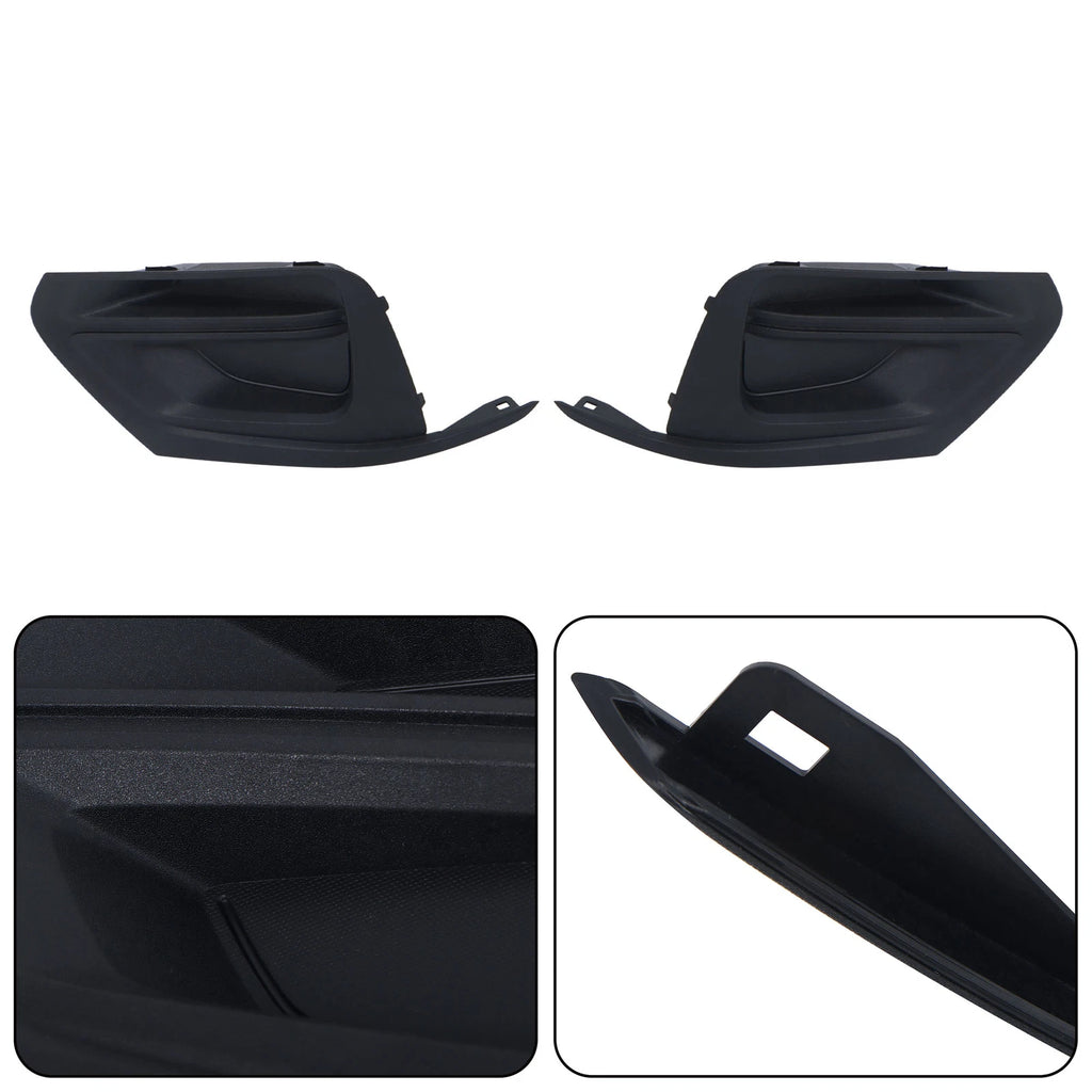 Fog Lamp Cover Pair for Chevrolet Traverse (2018–2021) Black Bezel