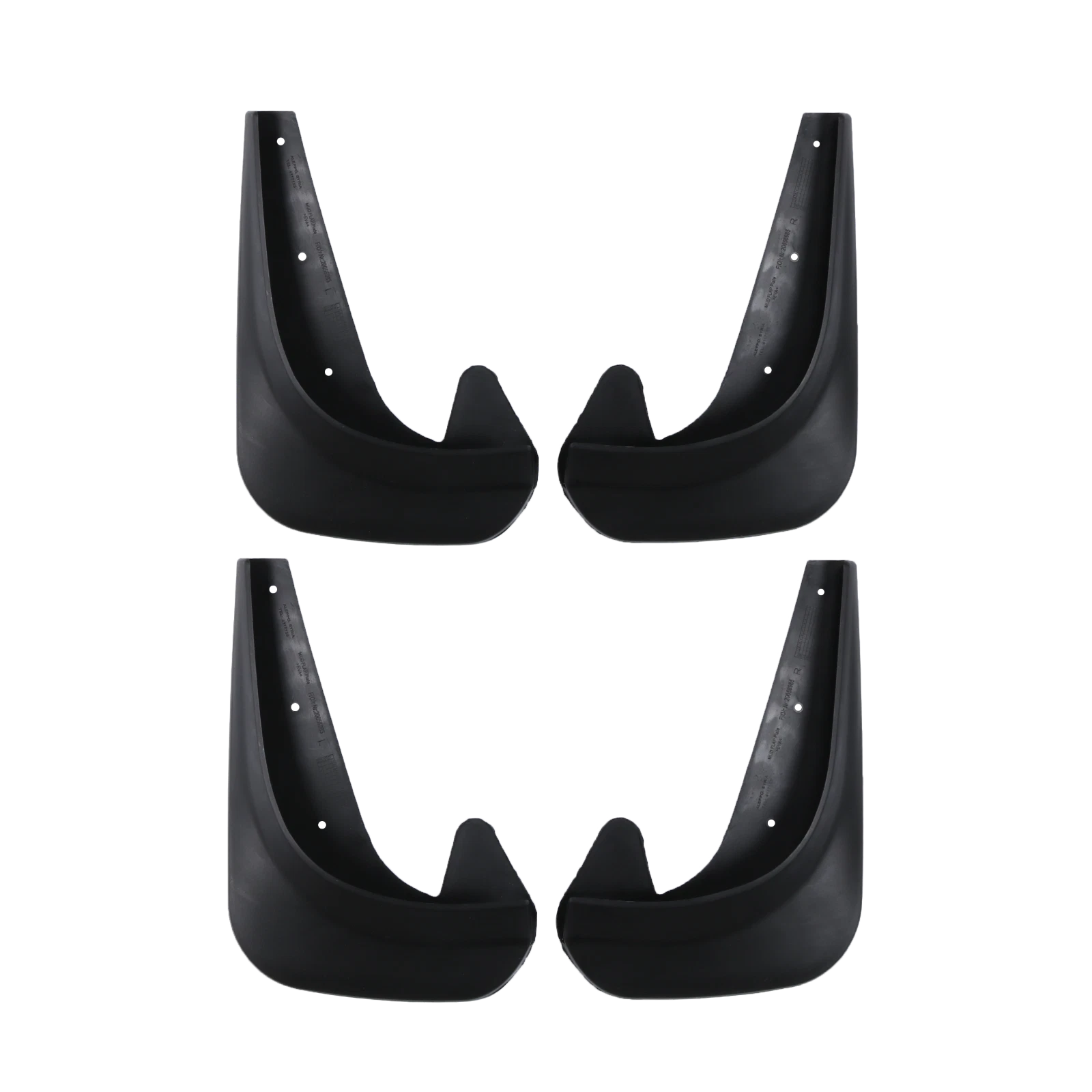 Set of 4 Mud Flaps for Car Front & Rear Fender