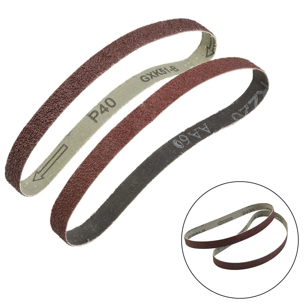 20pcs Sanding Belts for Finger Sander 40/60/80/120 Grit (13x457mm)