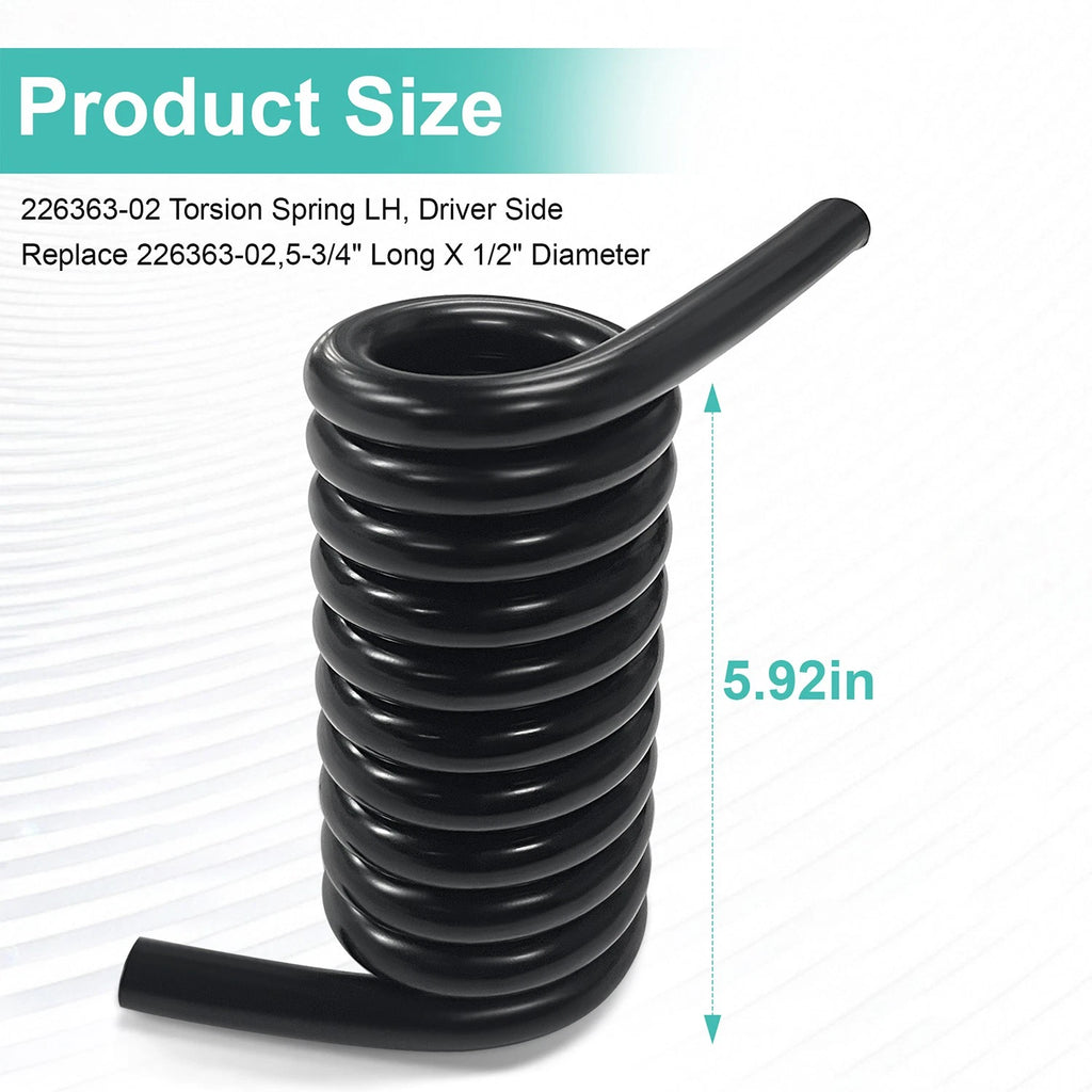 Torsion Liftgate Springs Left Driver Side 226363-02 for Maxon GPT