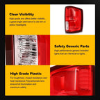 2X Rear Tail Lights for Chevrolet Silverado, GMC Sierra (2014–2019)