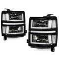 U-Shape LED DRL Sequential Turn Headlights for Silverado 1500 (2014–2015)