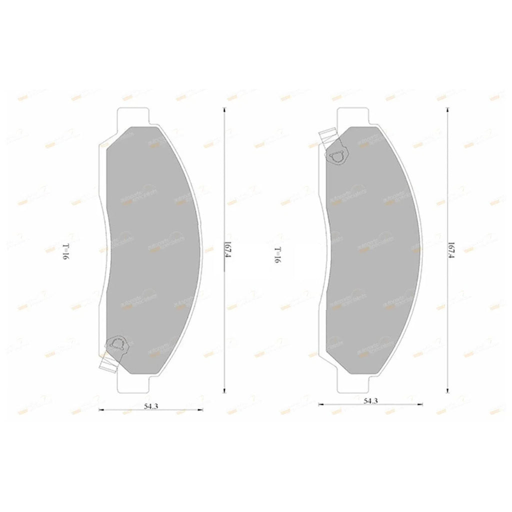 Front Disc Brake Pads Set for Isuzu D-Max (2008-2020)