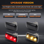 Set of 4 Smoked LED Fender Side Marker Lights for Dodge RAM 2500 3500 (2010–2018)