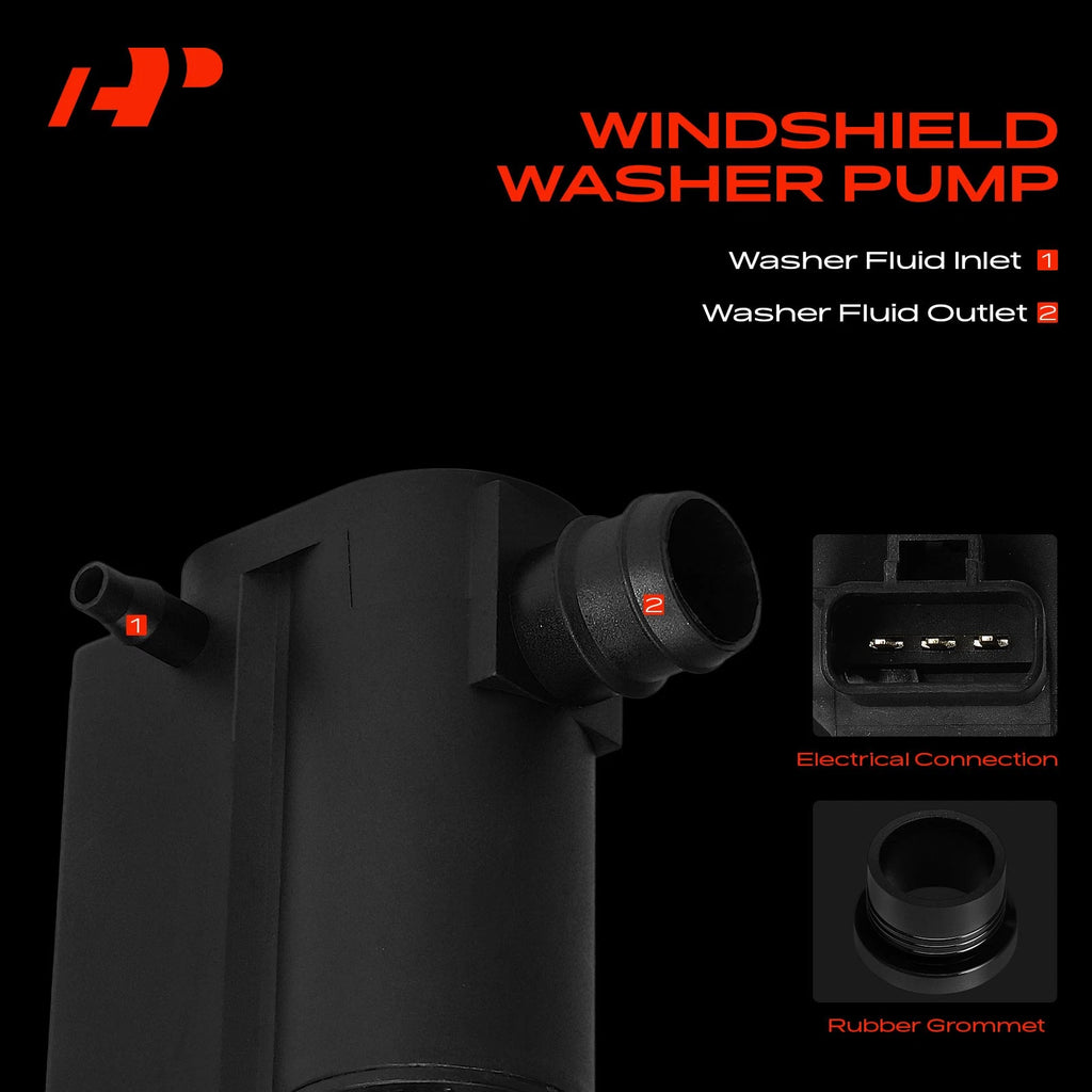 Windshield Washer Pump with Grommet for Toyota (2010â2018)