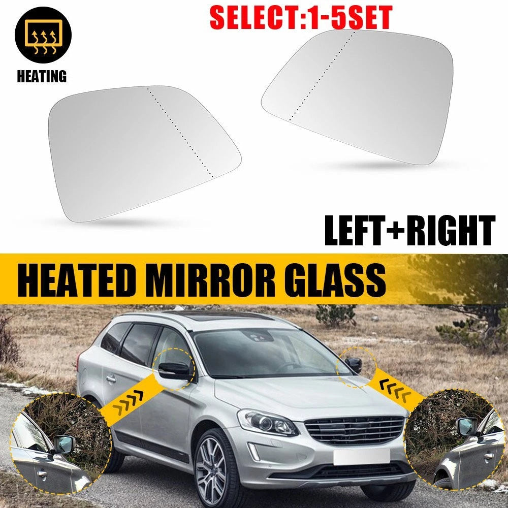Mirror Glass Pair for Volvo XC60 (2010–2017) Driver Passenger Side