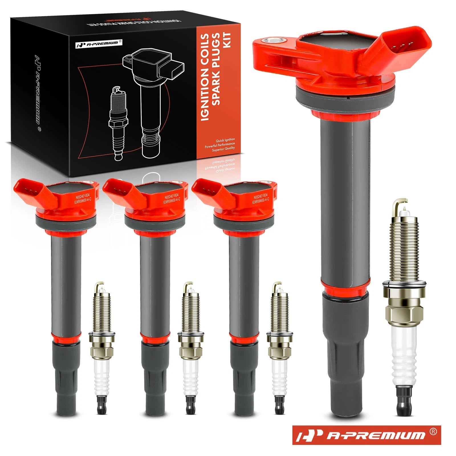 4x Ignition Coil & 4x Spark Plug for Toyota Corolla (2011-2013)